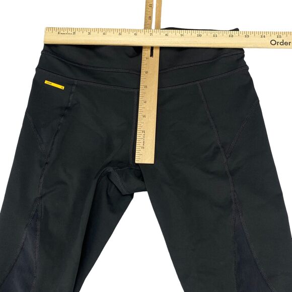Lolë Capri Leggings Womens Small Black Nylon Stretch Elastic Waist Straight Leg - Picture 3 of 16